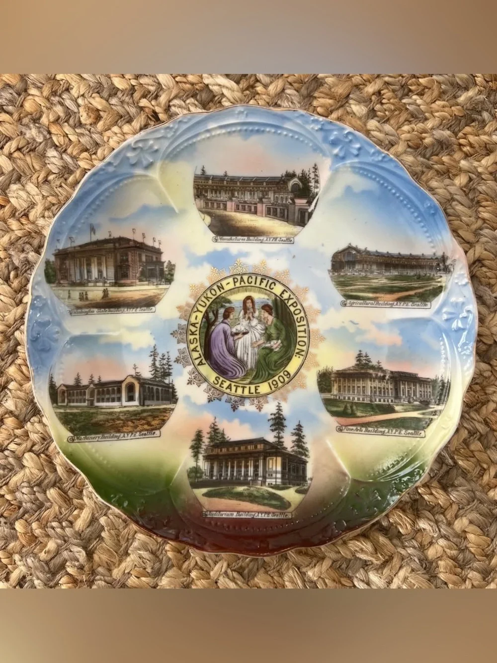 Antique 1909 Alaska-Yukon-Pacific Exposition Souvenir Plate